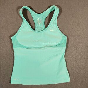 ⭐️ Nike Dri-Fit Athletic Racerback Mint-Green Tank with shelfbra, Medium